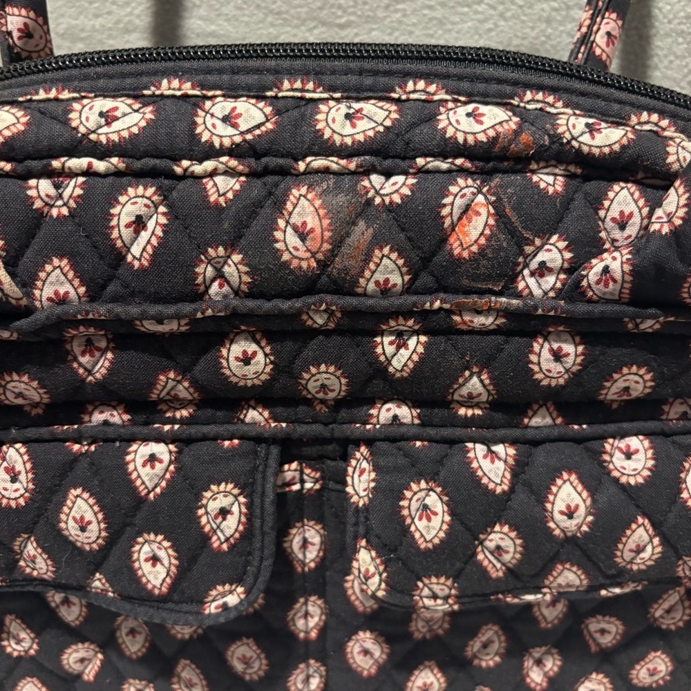 Vera Bradley Multi Compartment Large Shoulder Tote Bag with matching Wristlet - Picture 3 of 11